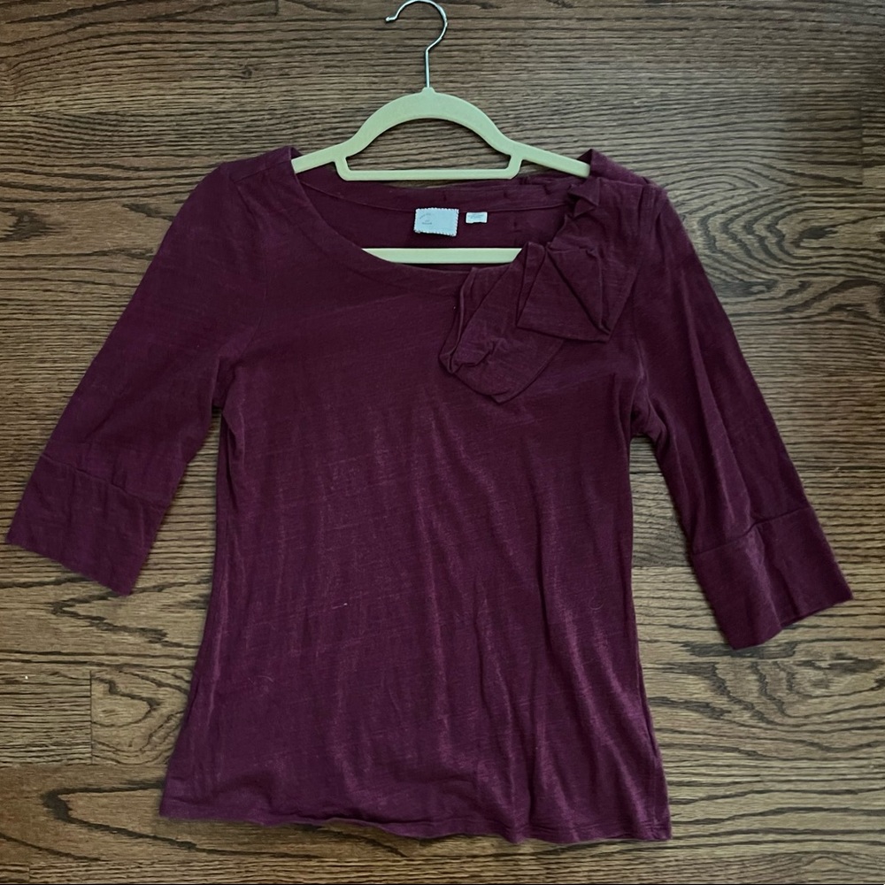 Anthropologie heather burgundy top
